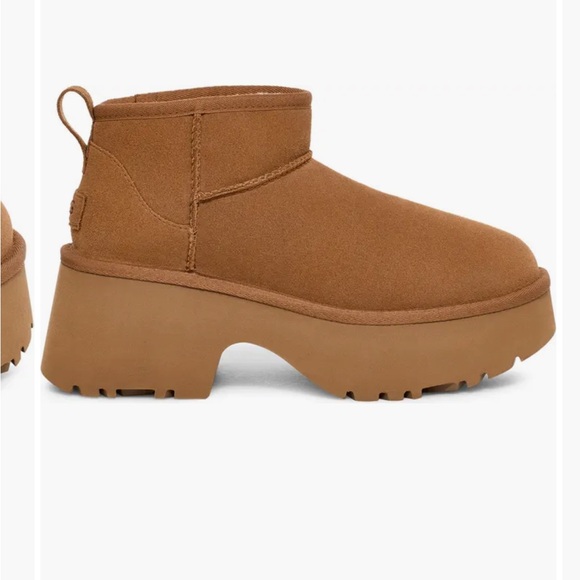 NWT NEW Ugg Classic Ultra Mini New Heights Platform Boot in Chestnut - Picture 6 of 8